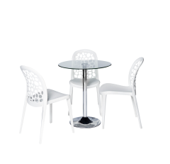 ชุดโต๊ะบาร์กระจก Honey+เก้าอี้ CW01