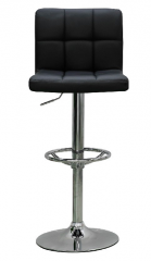 เก้าอี้สตูลบาร์เบาะหนังสีดำ รุ่น Atom