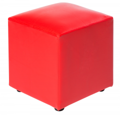 เก้าอี้สตูลเหลี่ยม ทรงลูกเต๋า สีแดง