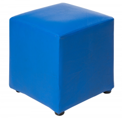 เก้าอี้สตูลเหลี่ยม ทรงลูกเต๋า สีน้ำเงิน