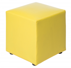 เก้าอี้สตูลเหลี่ยม ทรงลูกเต๋า สีเหลือง