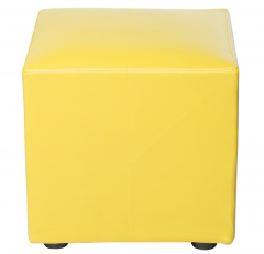 เก้าอี้สตูลเหลี่ยม ทรงลูกเต๋า สีเหลือง