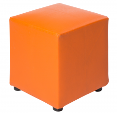 เก้าอี้สตูลเหลี่ยม ทรงลูกเต๋า สีส้ม